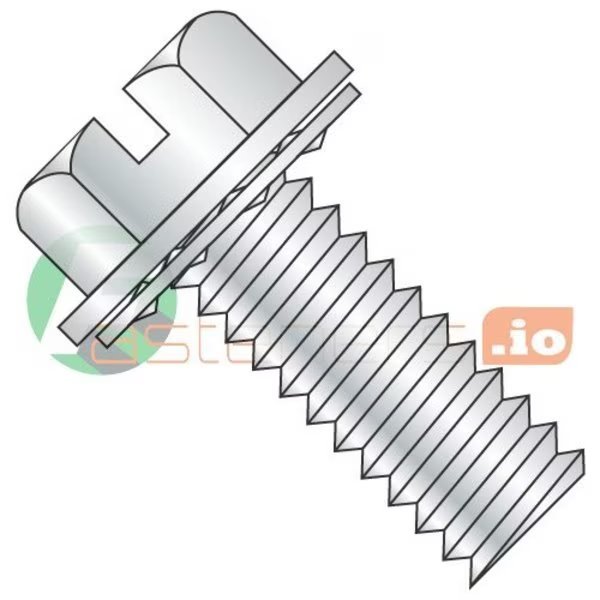 #10-32 Hex Head Cap Screw, Zinc Plated Steel, 3/4 in L, 4000 PK, Newport Fasteners, Mfr#: 474450